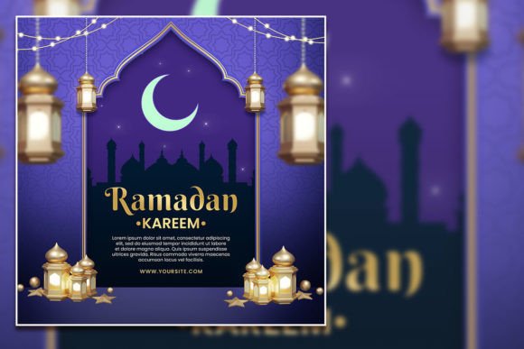 Creative Ramadan Kareem Square Flyer: Design with Ease